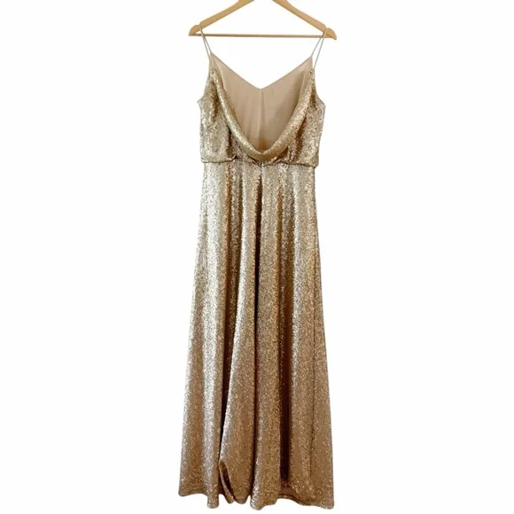 jenny yoo gold dress Jenny Dress in Gold Sequin S main image 0